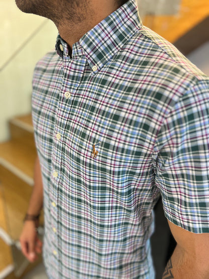 Camisa Polo R.L hombre Algodón Slim Fit Manga Corta