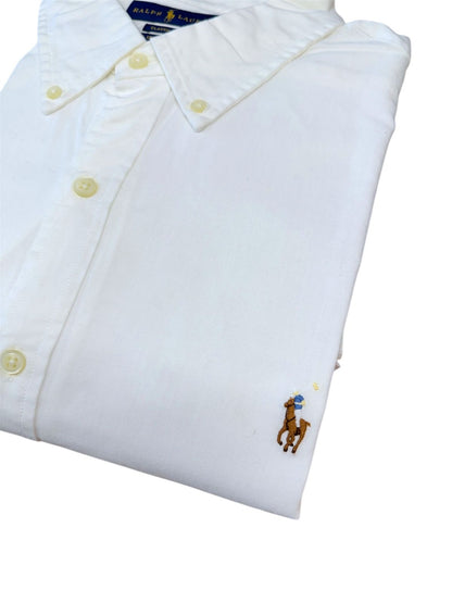 Camisa Polo R.L hombre Algodón Blanca