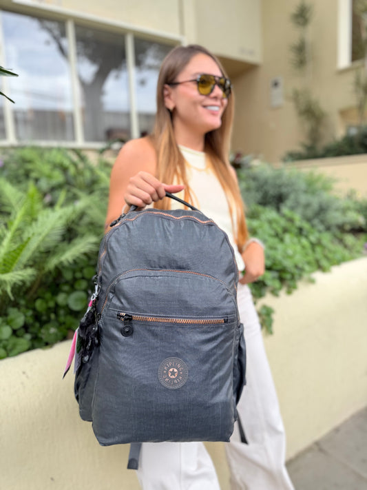 Morral Talla L Gris Metalizado