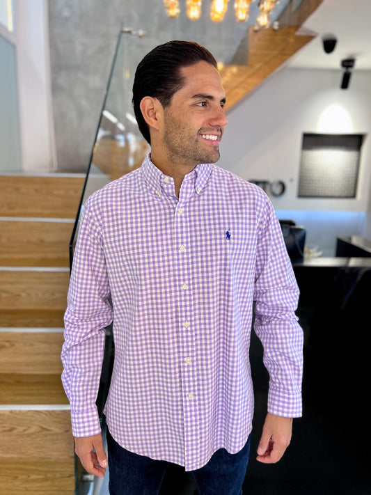 Camisa Polo R.L hombre Algodón Custom Fit