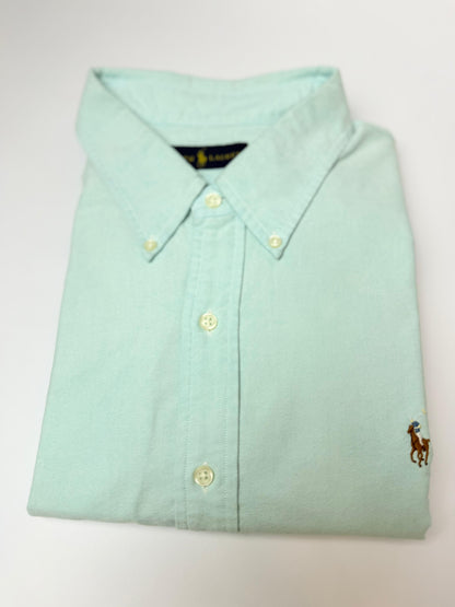 Camisa Polo R.L hombre Oxford  Celeste Caballo Multicolor