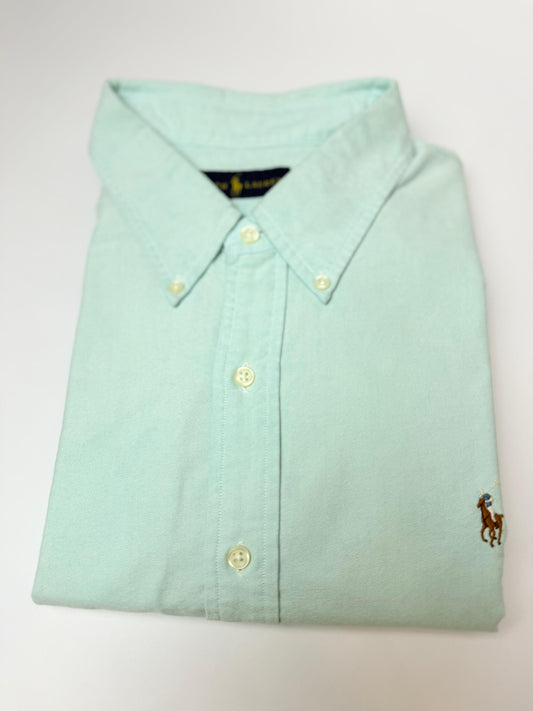 Camisa Polo R.L hombre Oxford  Celeste Caballo Multicolor
