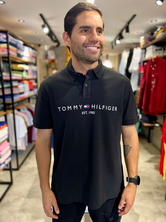 Polo Tommy Hilfiger Hombre Negro