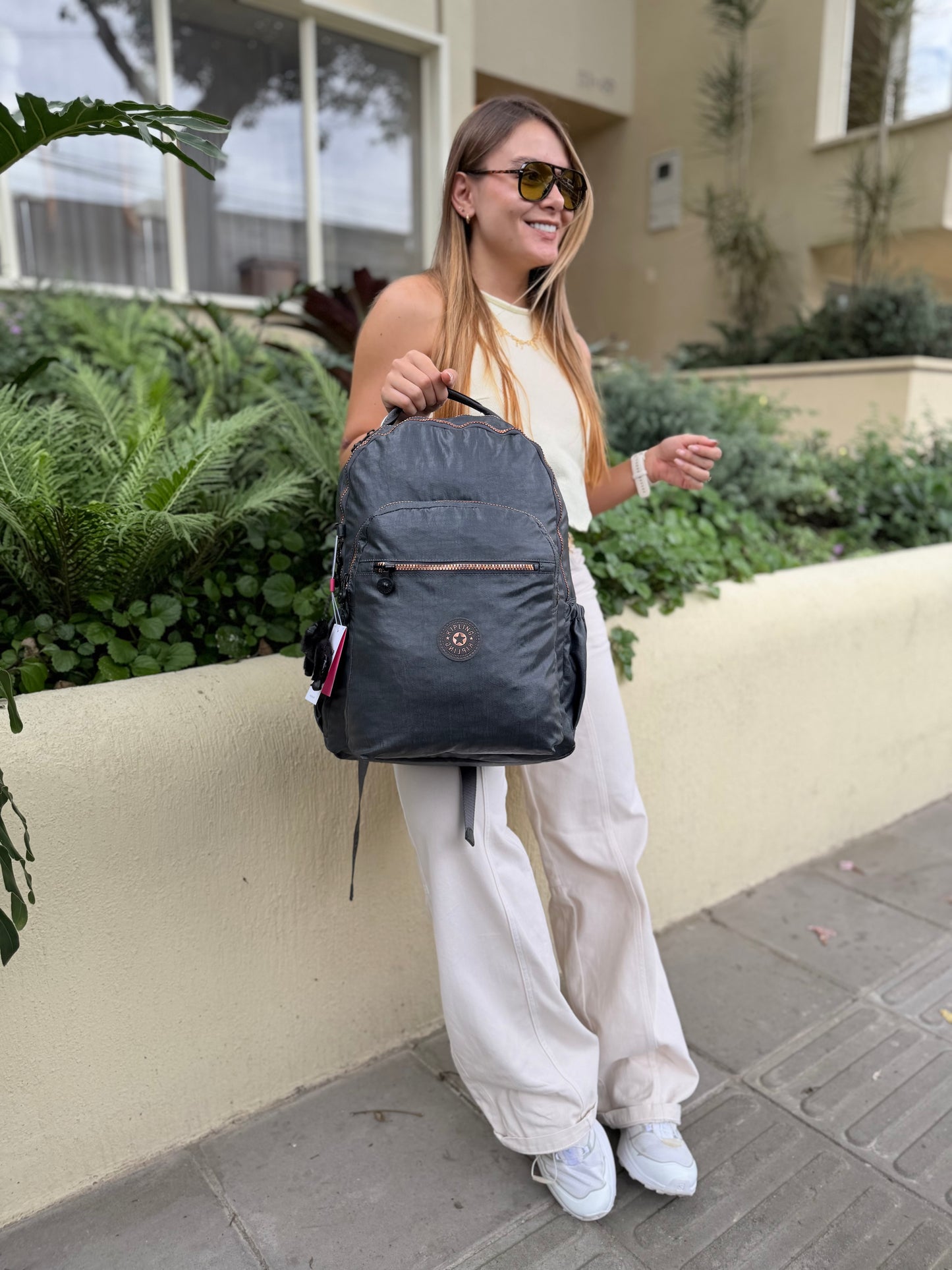 Morral Talla L Gris Metalizado