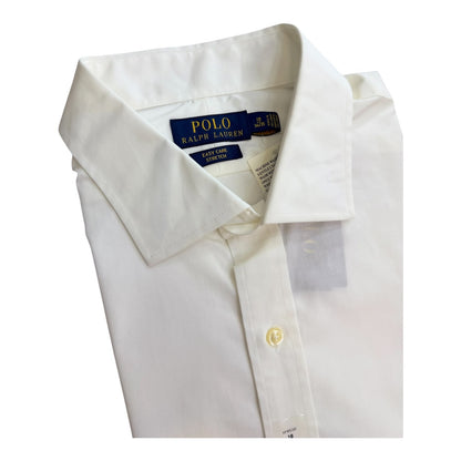 Camisa Polo R.L hombre Algodón Blanca Caballo Azul