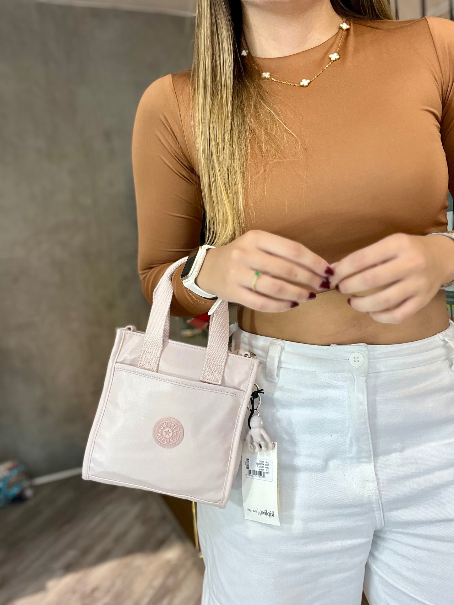 Bolso De Mano Rosa Pastel