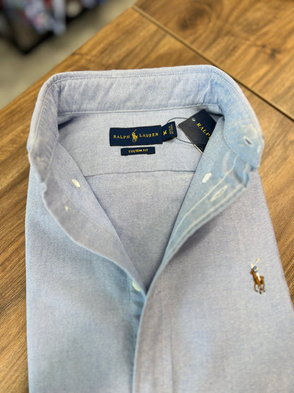 Camisa Polo R.L dama Celeste