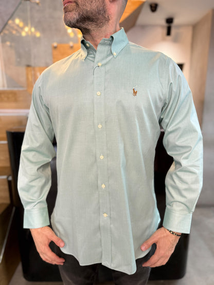 Camisa Polo R.L hombre algodón Verde Pistacho Caballo Multicolor