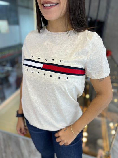 Camiseta Tommy Hilfiger Mujer Beige