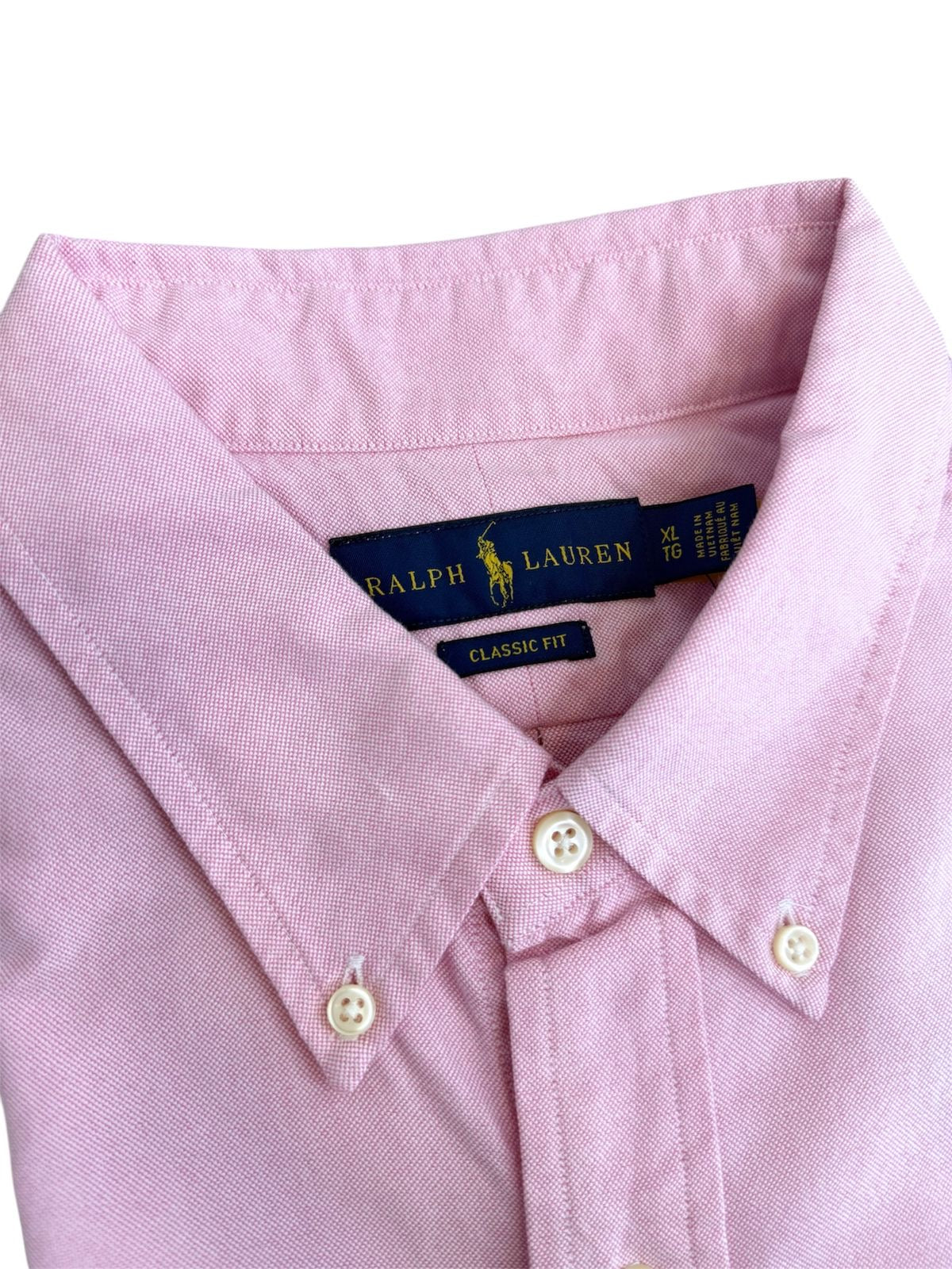 Camisa Polo R.L hombre Oxford Rosada