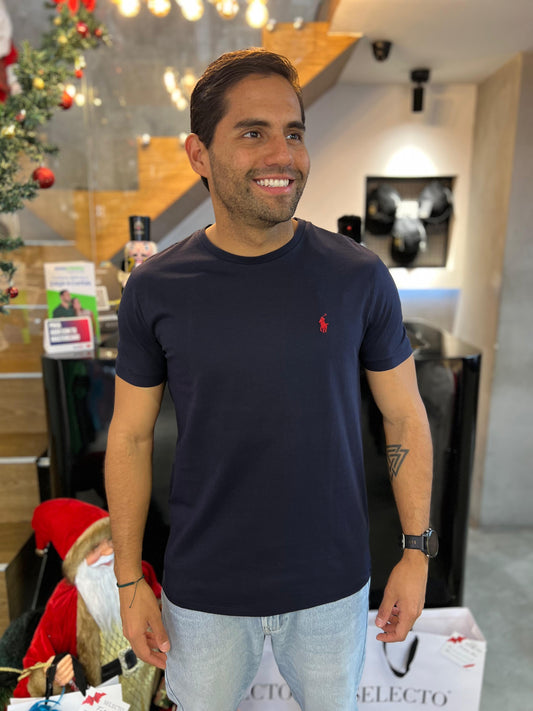 Camiseta Polo R.L hombre Algodón Azul