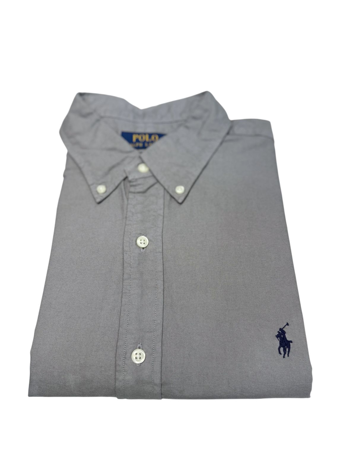 Camisa Polo R.L hombre Oxford Gris