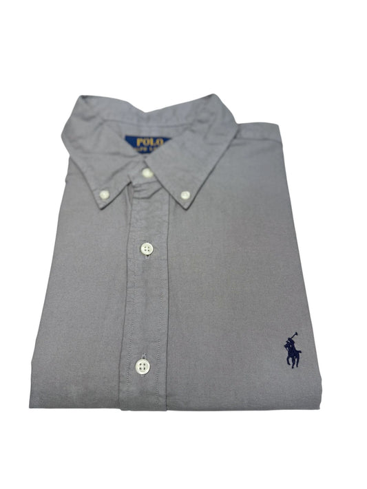 Camisa Polo R.L hombre Oxford Gris