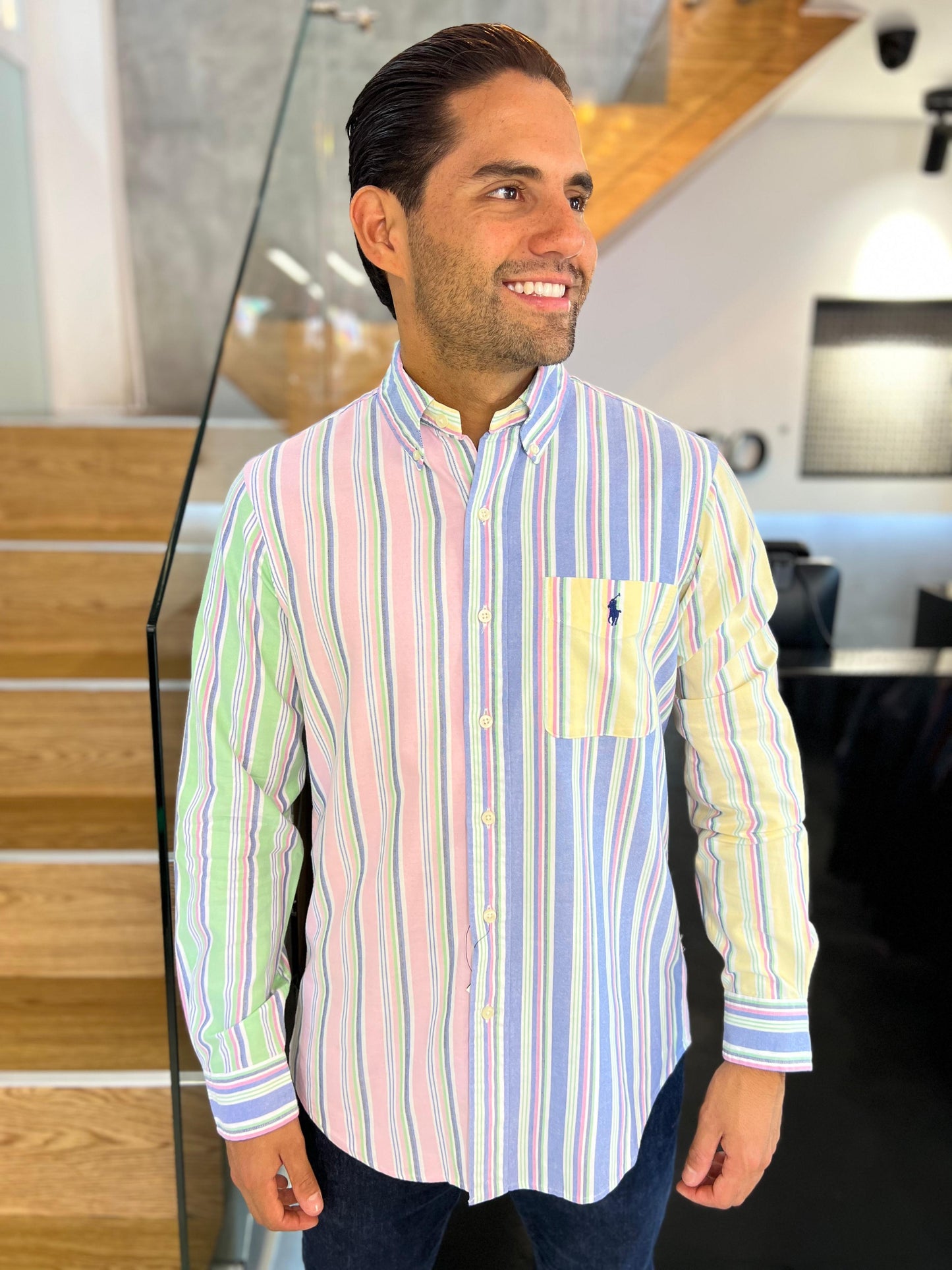 Camisa Polo R.L hombre Oxford