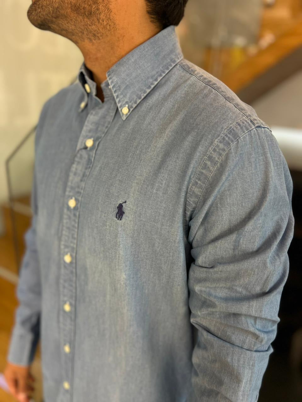 Camisa Polo R.L hombre Algodón Custom Fit