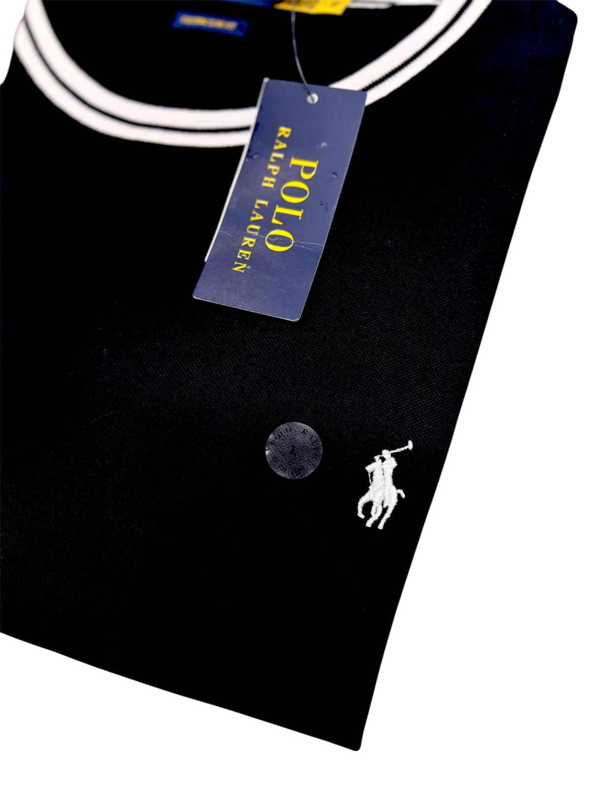 Camiseta Polo R.L hombre Pique Negra