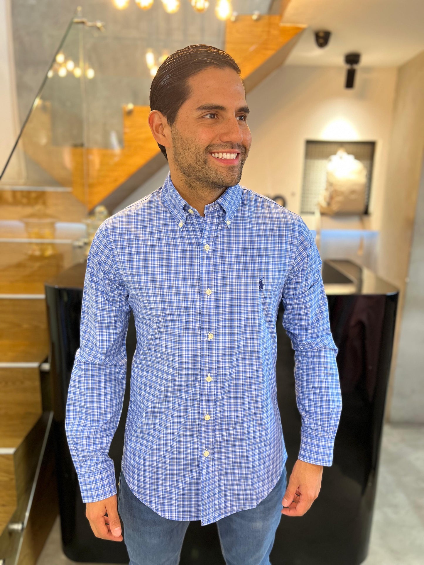 Camisa Polo R.L hombre Algodón Slim Fit