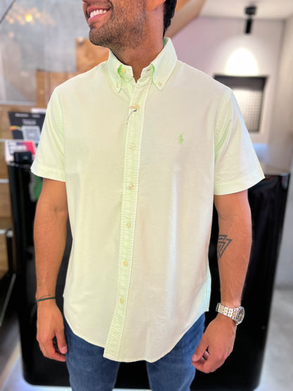 Camisa Polo R.L hombre Manga Corta Oxford