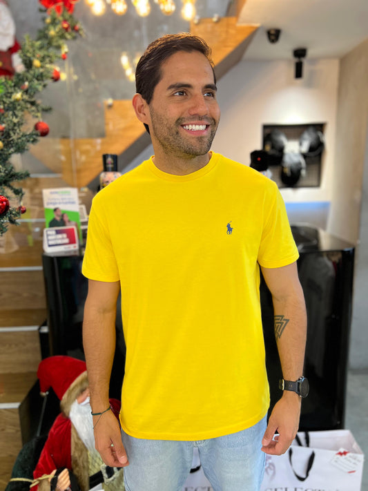 Camiseta Polo R.L hombre Algodón Amarilla