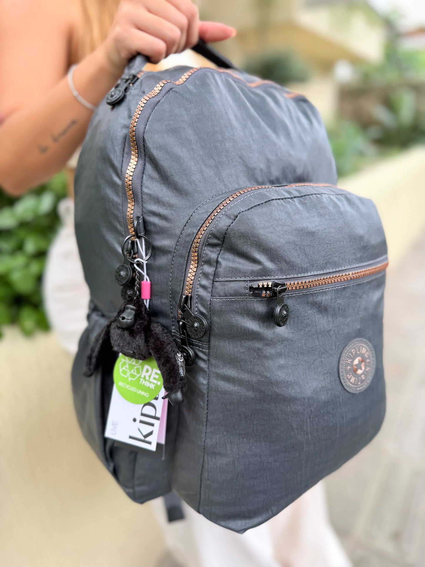 Morral Talla L Gris Metalizado