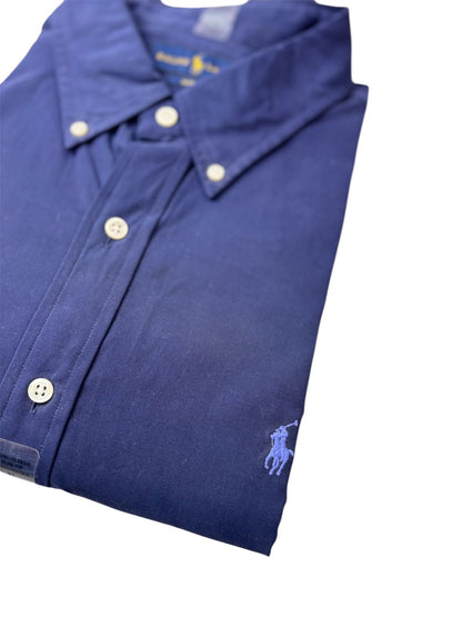 Camisa Polo R.L hombre Oxford Slim Fit Azul