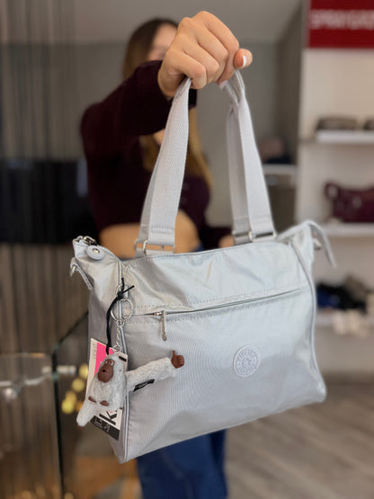 Bolso de Mano Plateado