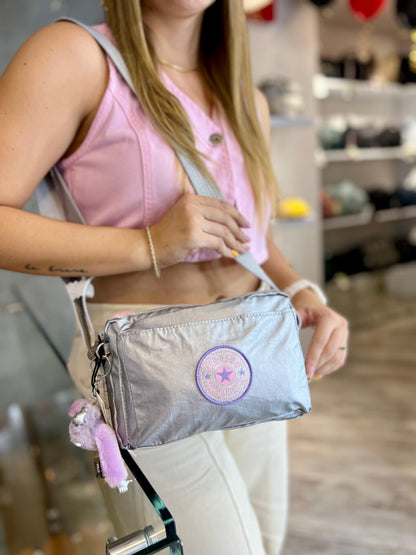 Bolso Manos Libres Plateado