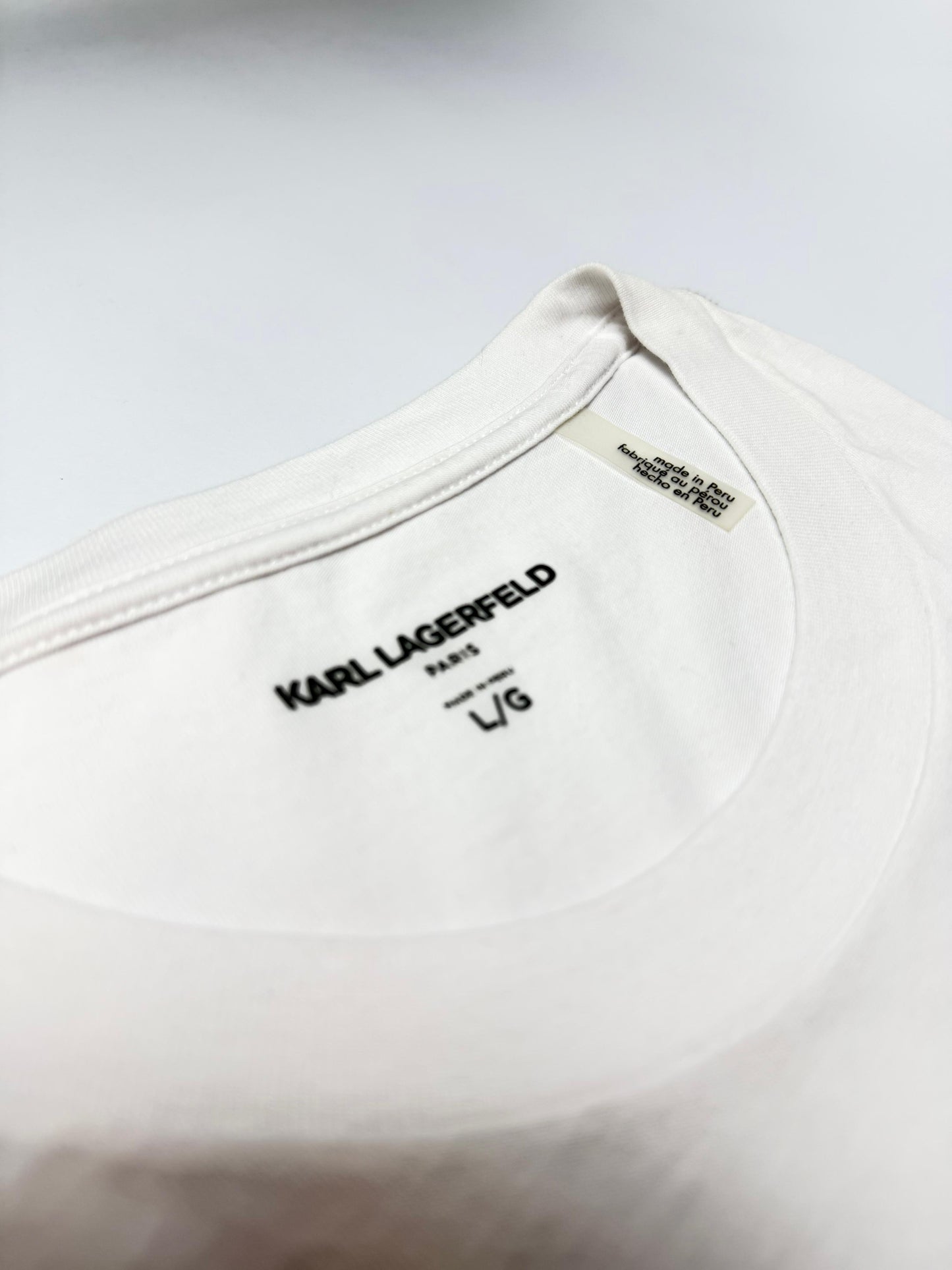 Camiseta Karl Lagerfeld hombre Algodón Blanca Estampado