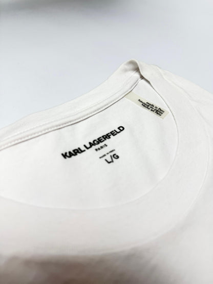 Camiseta Karl Lagerfeld hombre Algodón Blanca Estampado