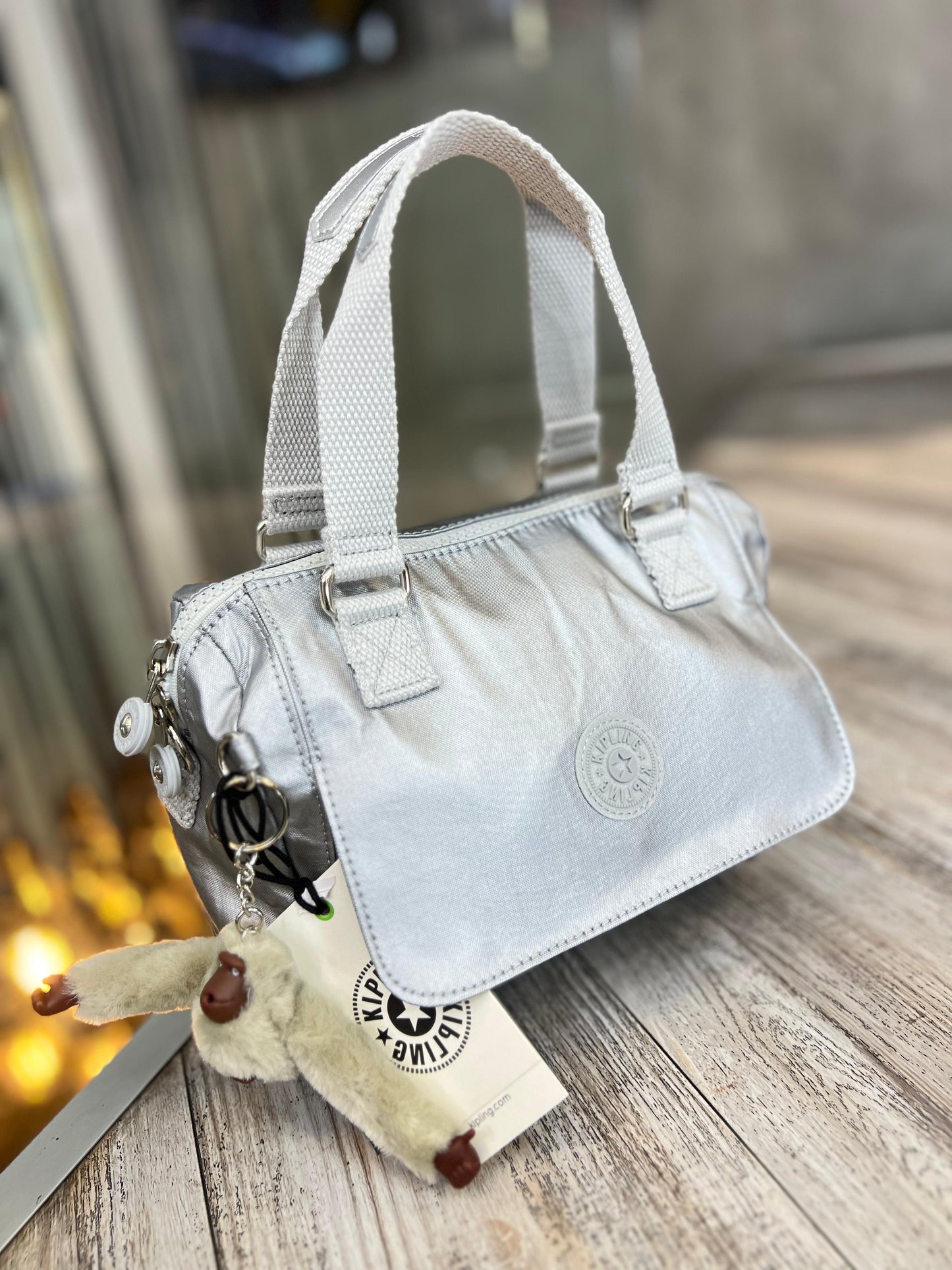 Bolso Manos Libres Plateado