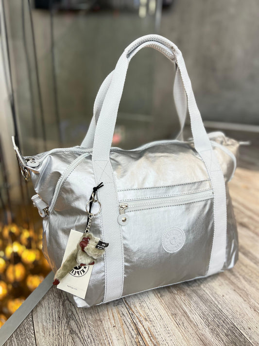 Bolso de Mano Plateado