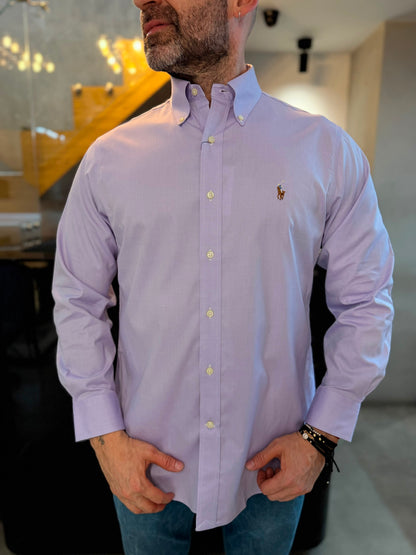 Camisa Polo R.L hombre Algodón Morada Caballo Multicolor