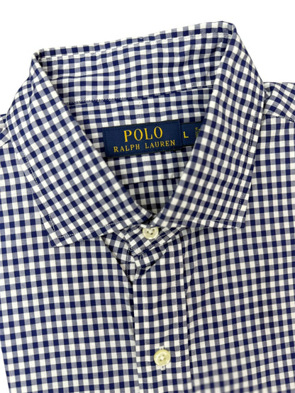 Camisa Polo R.L hombre Algodón Cuadros Azules Caballo Verde