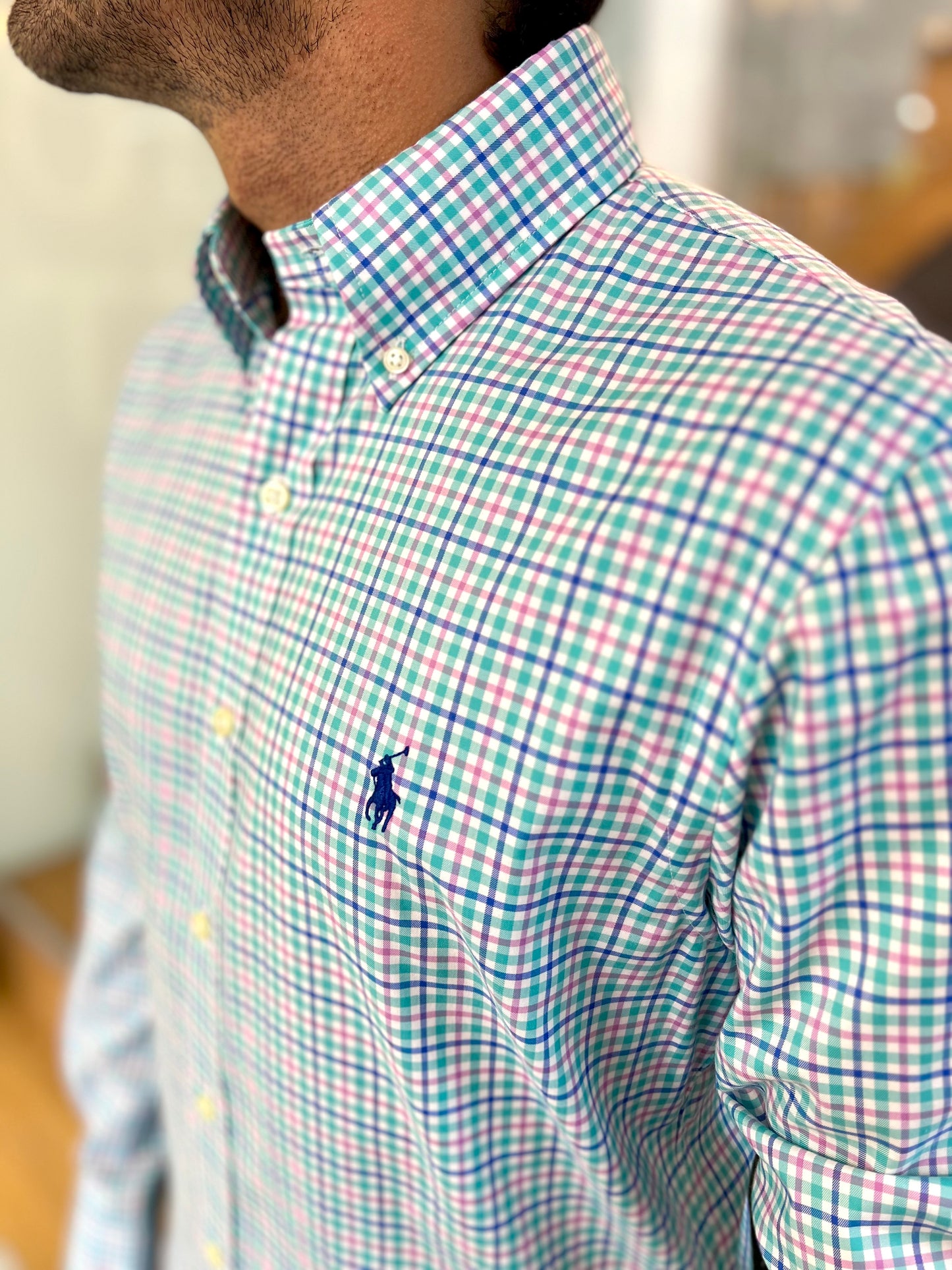 Camisa Polo R.L hombre Algodón Slim Fit