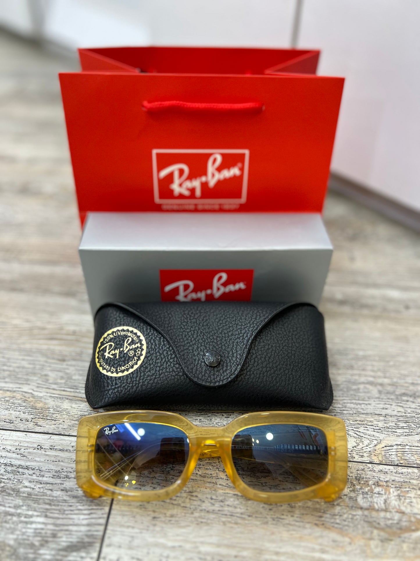 Gafas De Sol Marco Transparente Lente Degrade