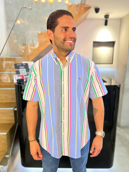 Camisa Polo R.L hombre Manga Corta Algodón