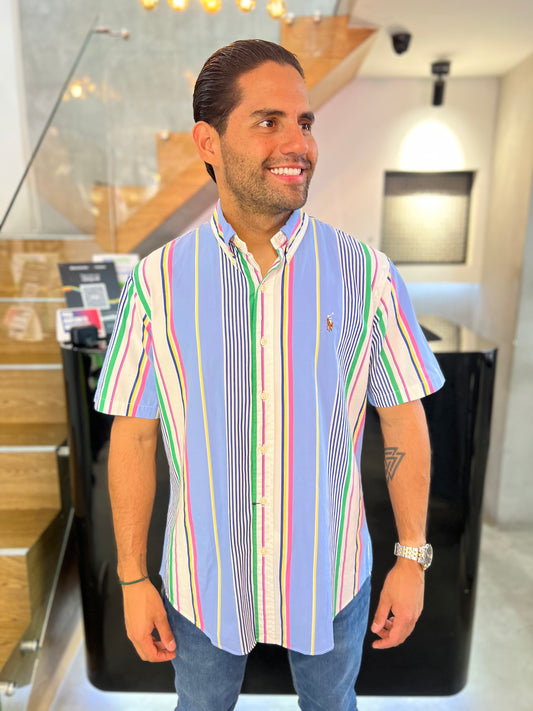 Camisa Polo R.L hombre Manga Corta Algodón