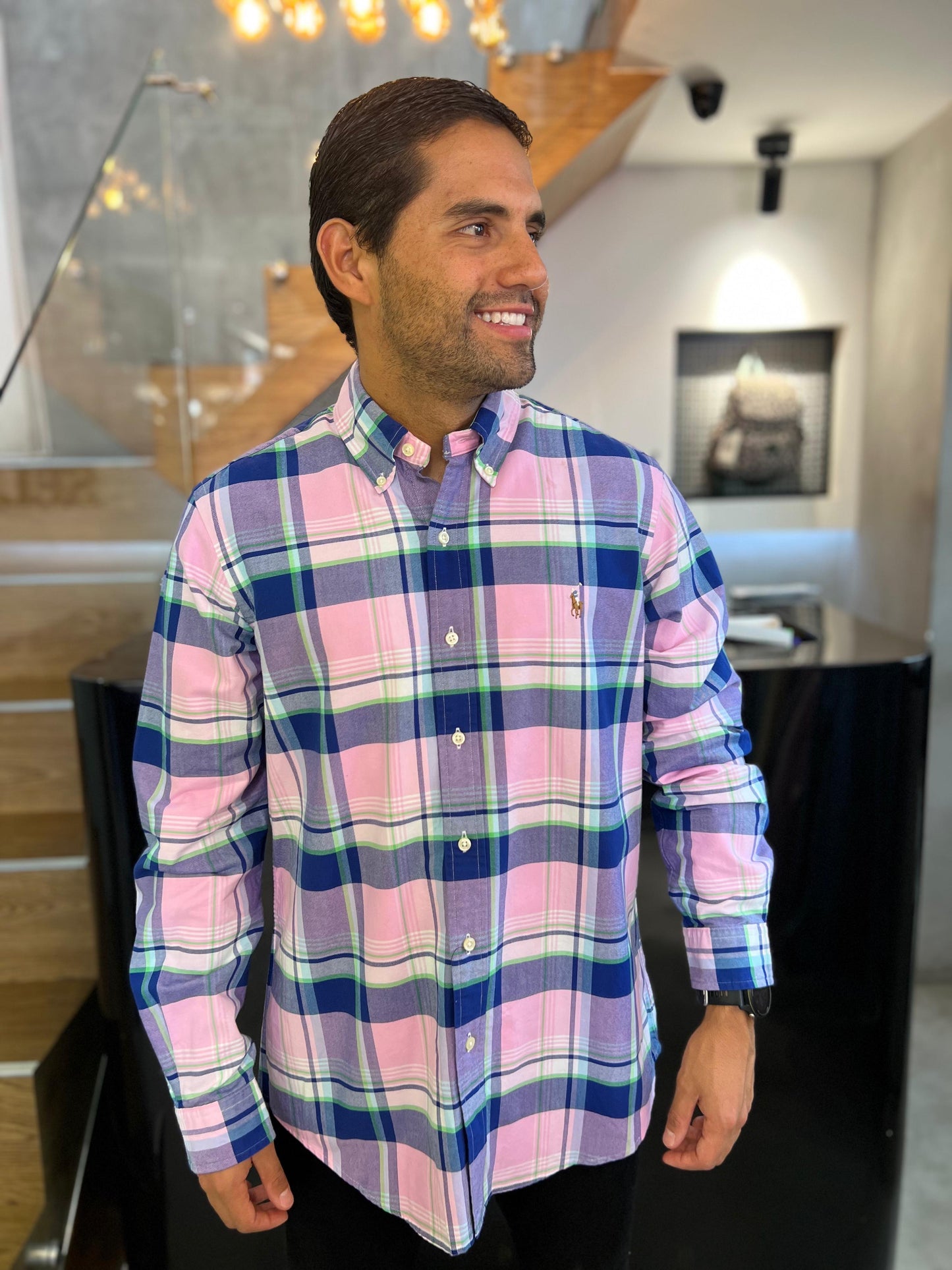 Camisa Polo R.L hombre Oxford