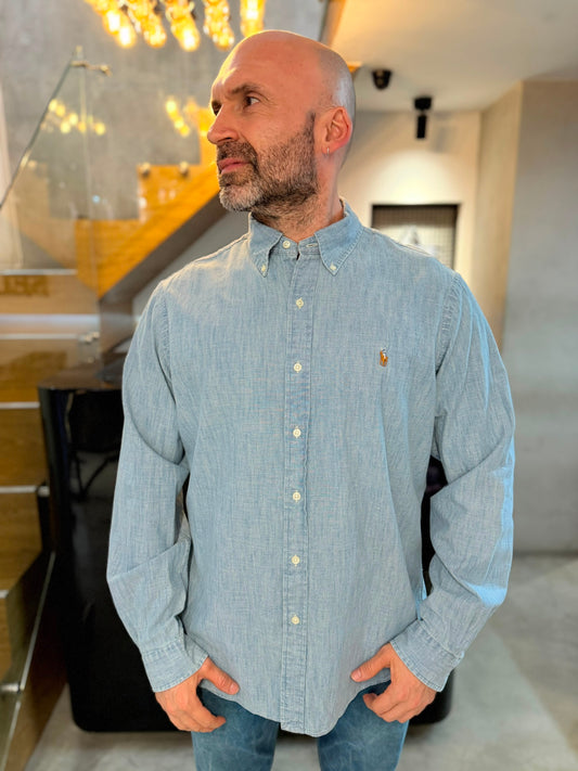 Camisa Polo R.L hombre Algodón Denim  Caballo Multicolor