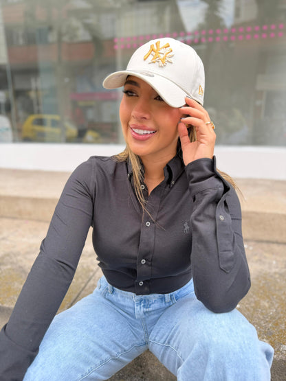 Camisa Polo R.L dama Negra