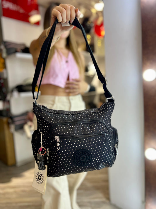 Bolso de Mano Negro Estampado