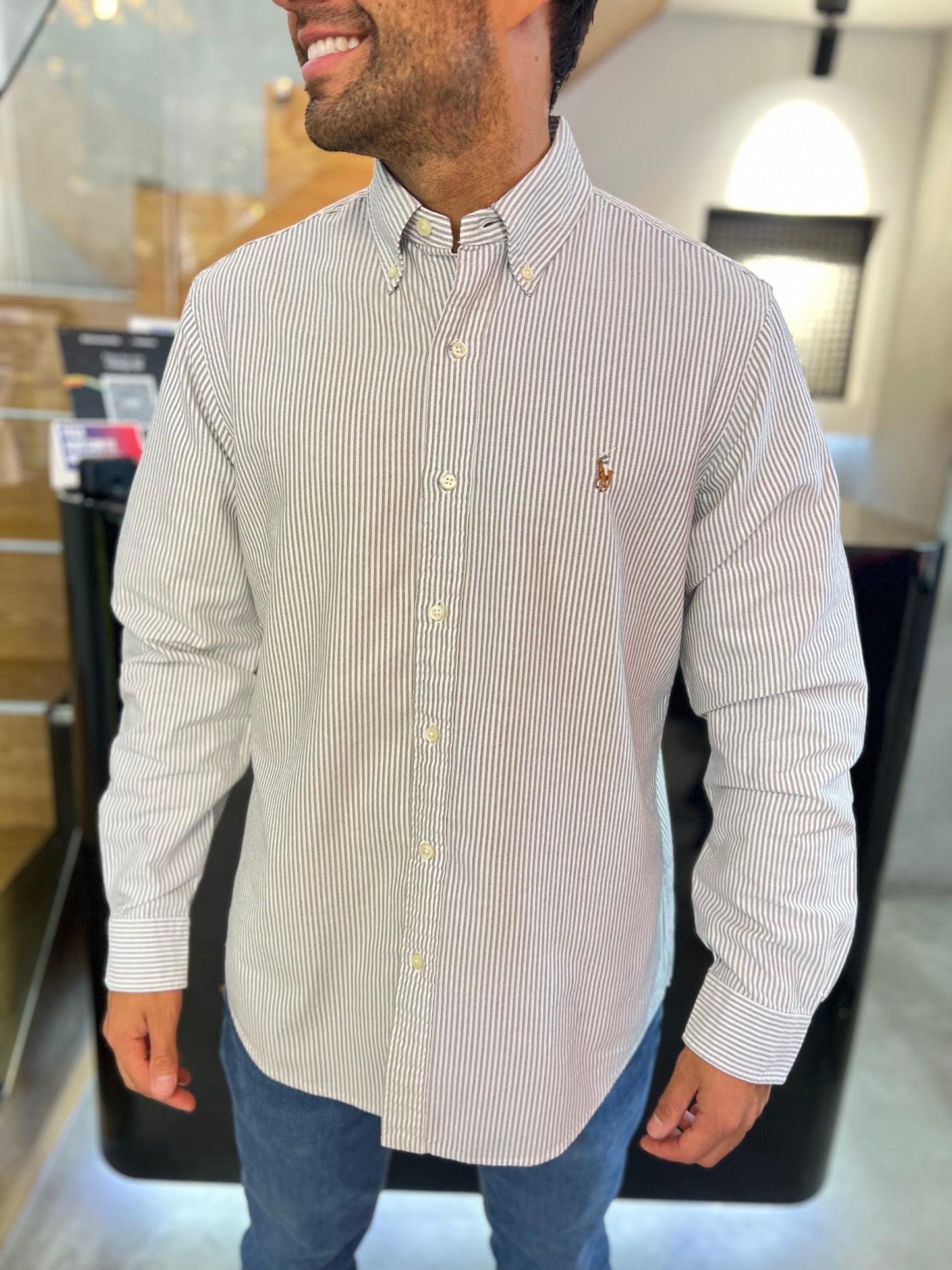 Camisa Polo R.L hombre Oxford