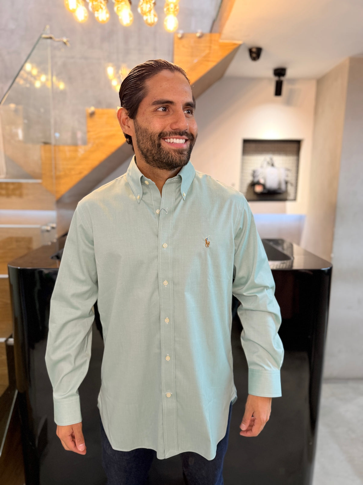 Camisa Polo R.L hombre Algodón Verde Caballo Multicolor