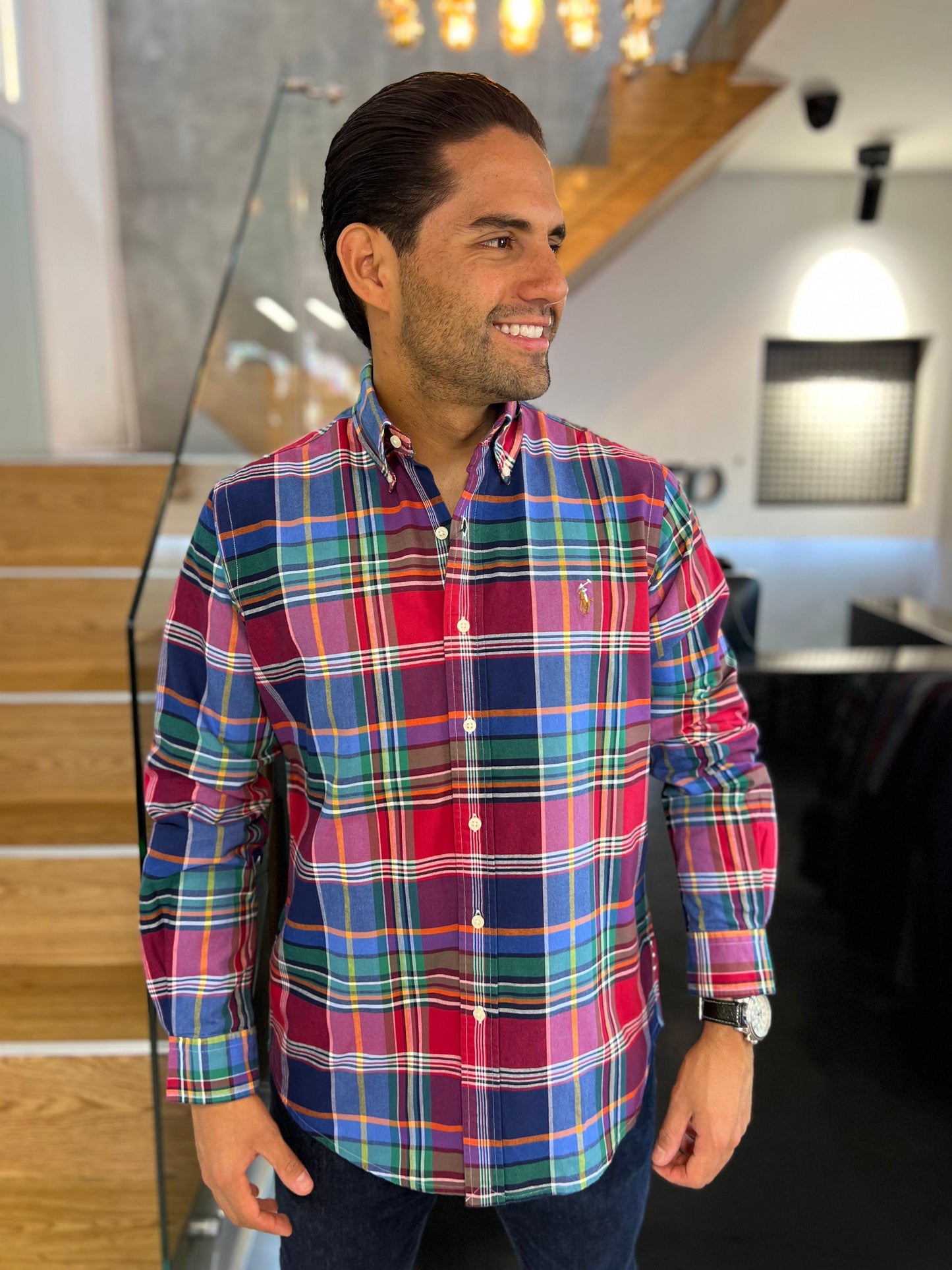 Camisa Polo R.L hombre Oxford