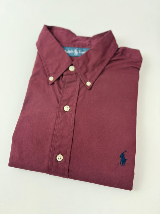 Camisa Polo R.L hombre Algodón Vinotinto