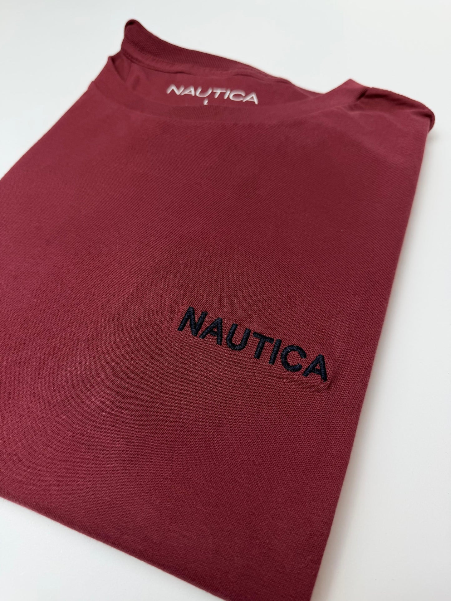 Camiseta Náutica hombre Algodón Vinotinto