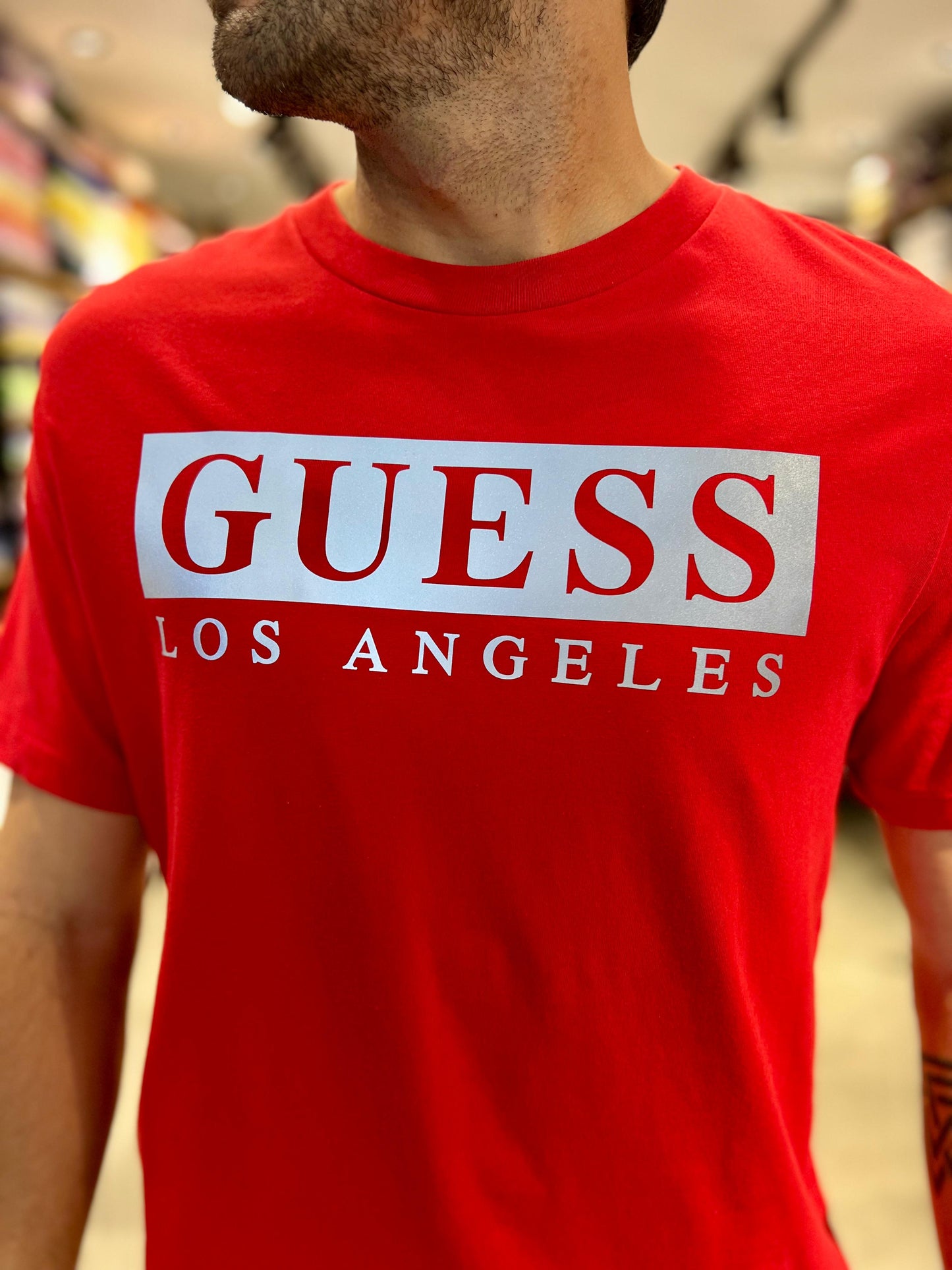 Camiseta Guess Hombre roja