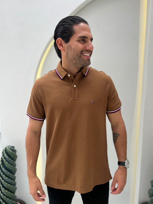 Polo Tommy Hilfiger Hombre Cafe N.C