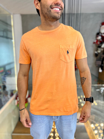 Camiseta Polo R.L hombre Algodón Naranja