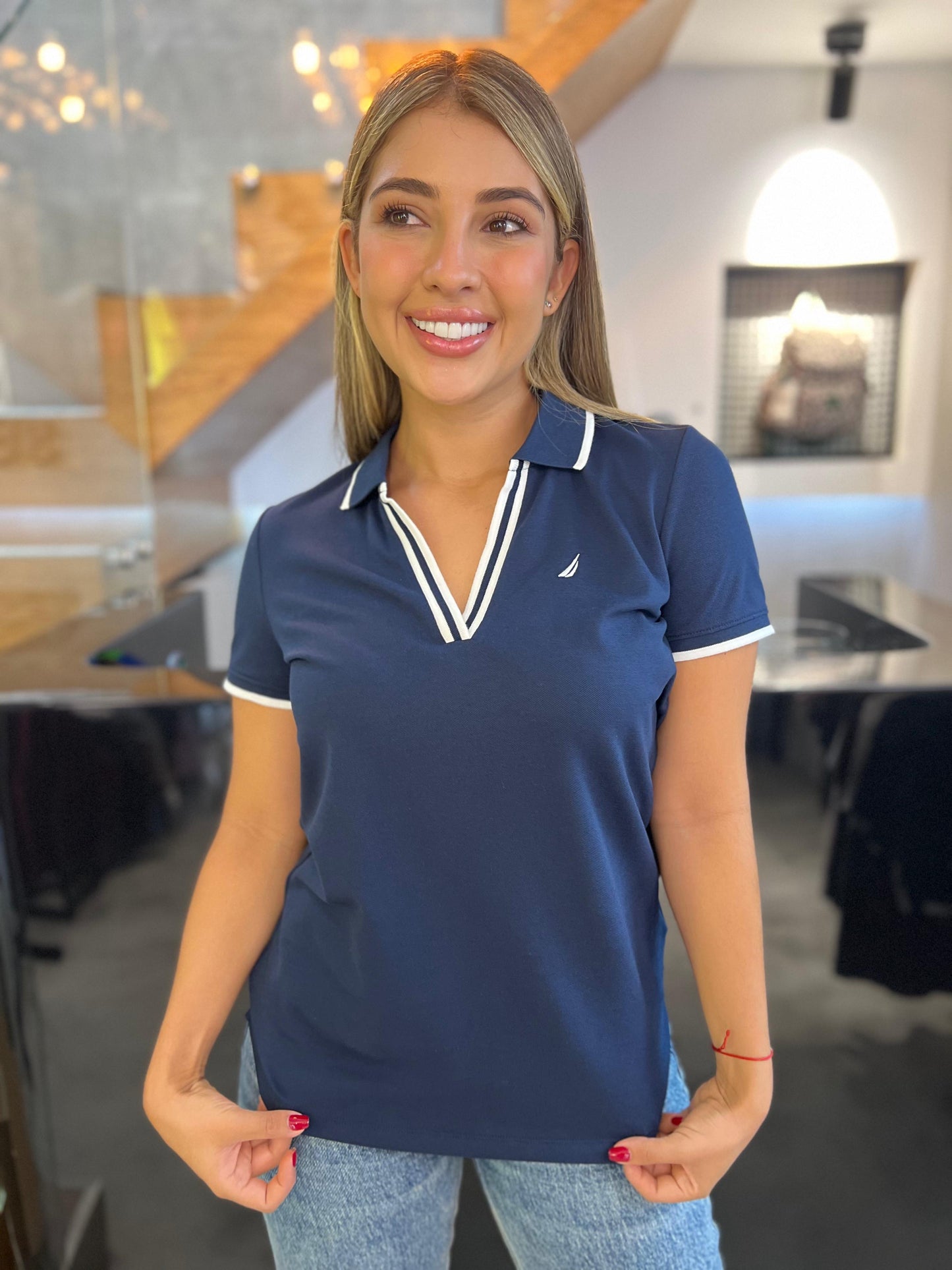 Polo Náutica Mujer Azul